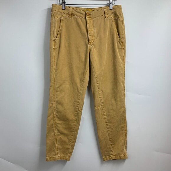 Prana Women's Janesse High Rise Cotton Denim Tapered Slash Pocket Jeans Size 10 - Picture 1 of 13